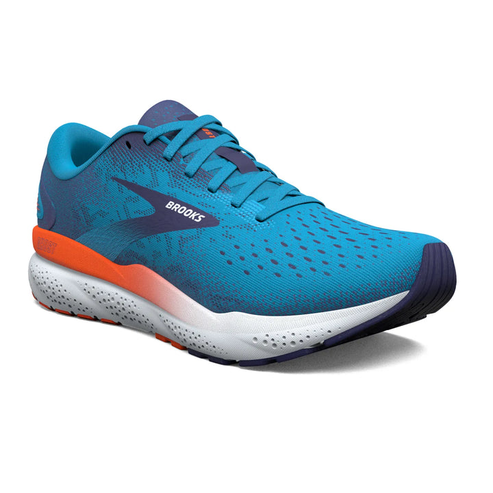 Brooks Mens Ghost 16 - Bonnie Blue/Blue Ribbon/Orange - Neutral - SS25