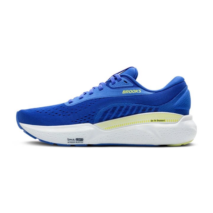 Brooks Mens Adrenaline GTS 24 - Cobalt/Neo Yellow/Peacoat - Stability - SS25