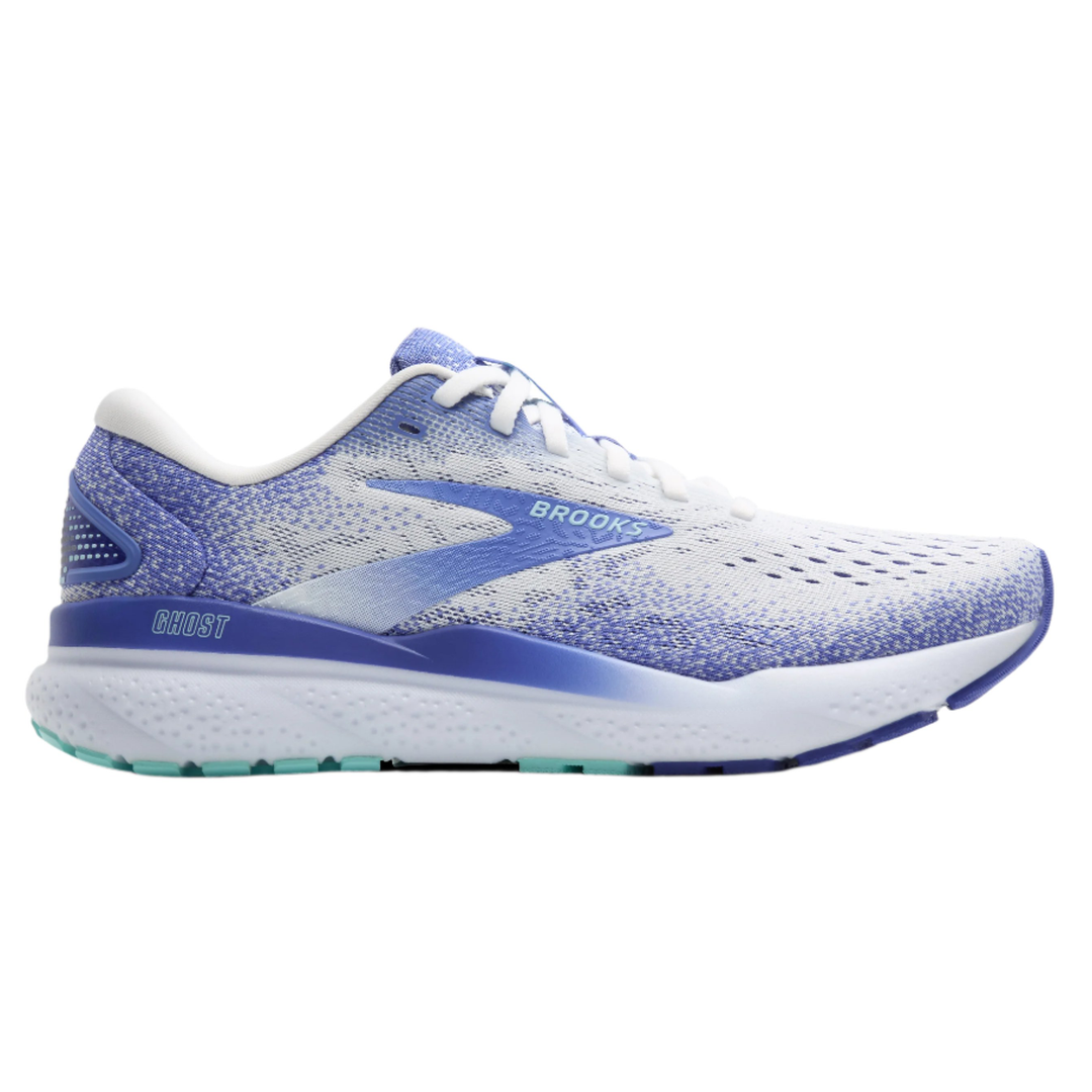 Brooks Womens Ghost 16 - White/Amparo Blue/Limpet Shell - Neutral - SS25