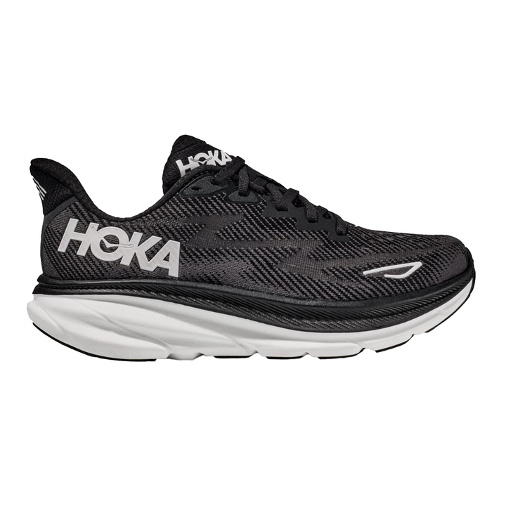 Hoka Mens Clifton 9 - Black/White - Neutral