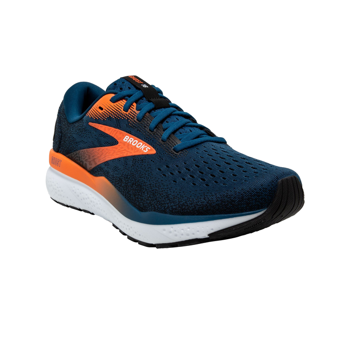 Brooks Mens Ghost 16 - Blue Opal/Black/Nasturtium - Neutral