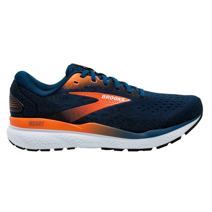 Brooks Mens Ghost 16 - Blue Opal/Black/Nasturtium - Neutral