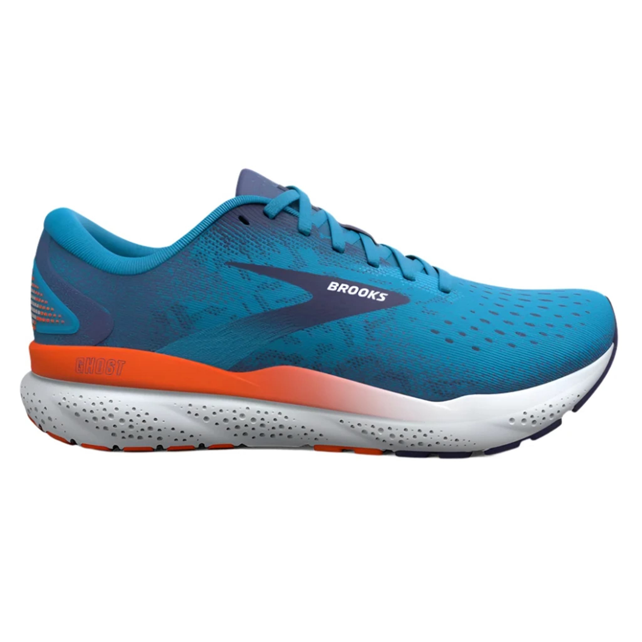 Brooks Mens Ghost 16 - Bonnie Blue/Blue Ribbon/Orange - Neutral - SS25