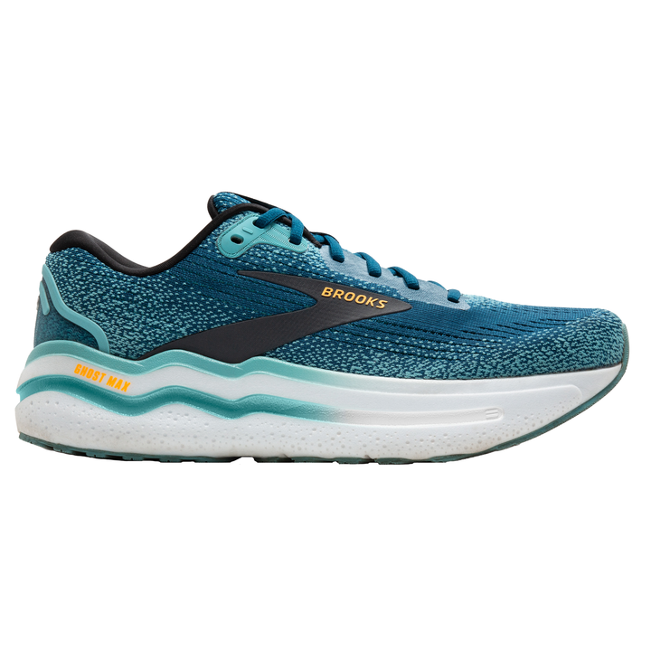 Brooks Mens Ghost Max 2 Wide - Moroccan Blue/Aqua/Orange Pop - Neutral