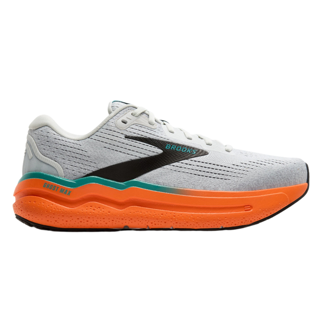 Brooks Mens Ghost Max 2 - Oyster Mushroom/Orange/Teal - Neutral - SS25