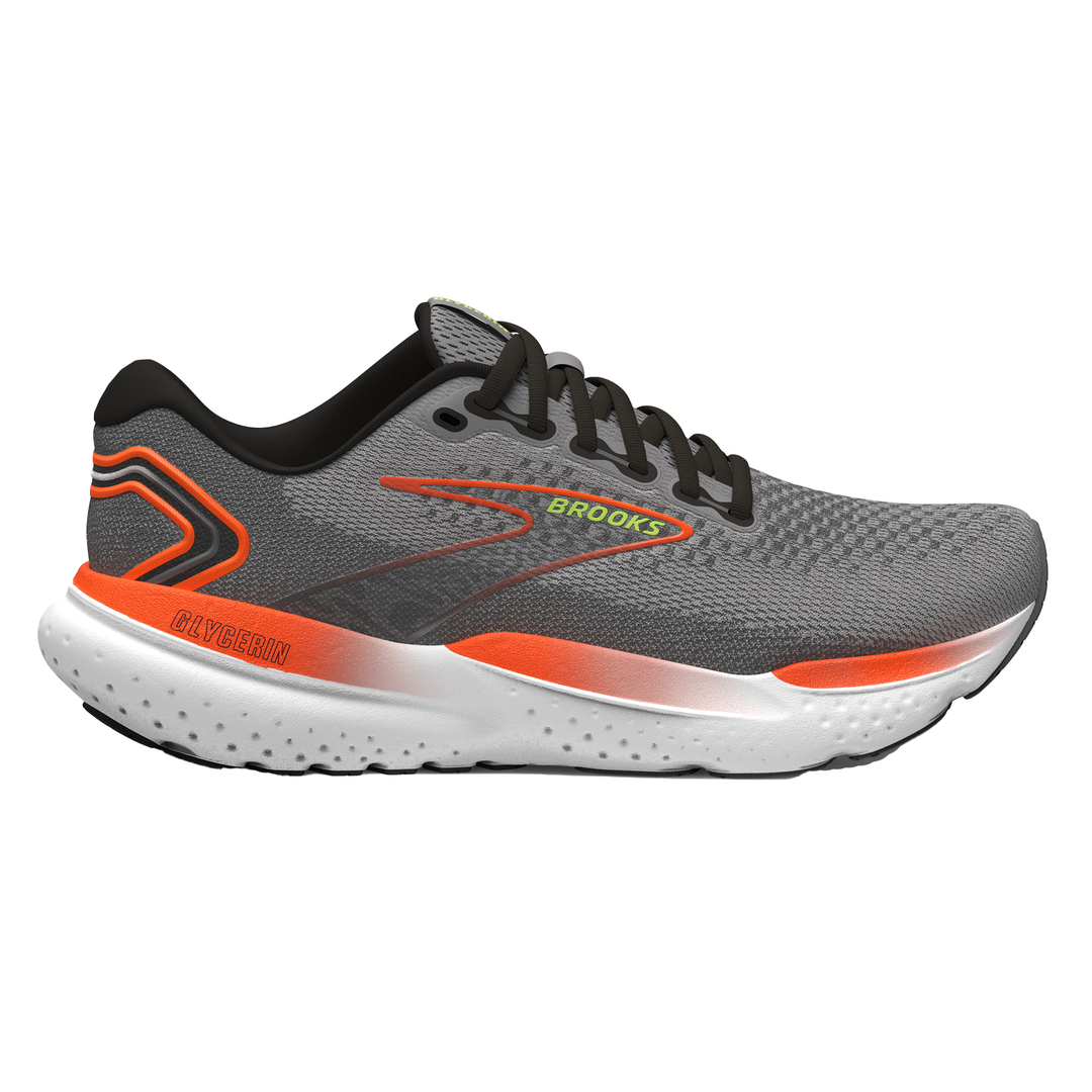 Brooks Mens Glycerin 21 Grey Mandarin Red Green Neutral