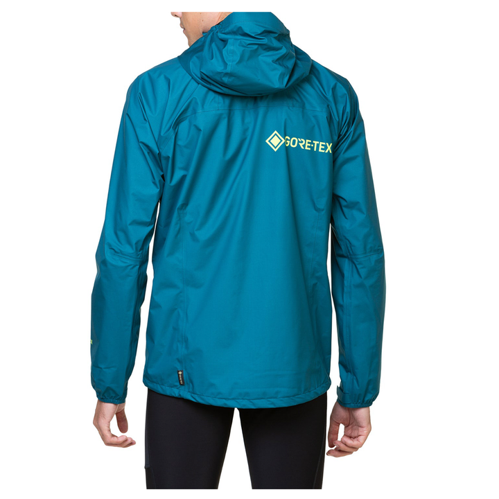 RonHill Mens Tech Gore-Tex Waterproof Mercurial Jacket - Deep Teal/Acid