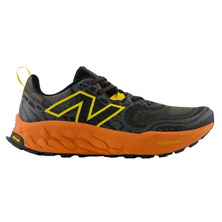 New Balance Mens Fresh Foam Hierro V8 - Black/Infield Clay/Ginger Lemon - Trail