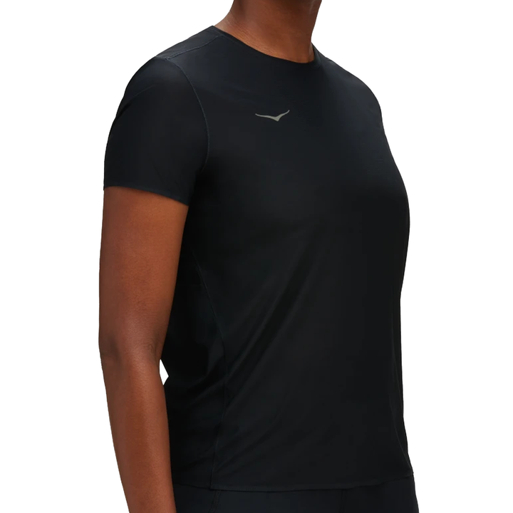 Hoka Womens Airolite Run Short Sleeve - Black