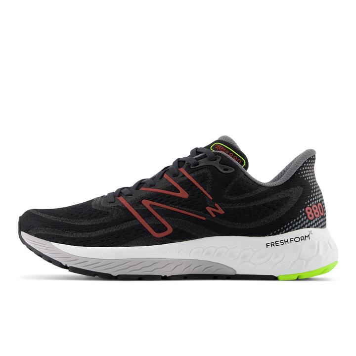 New Balance Mens 880V13 - Black/Red Synthetic - Neutral