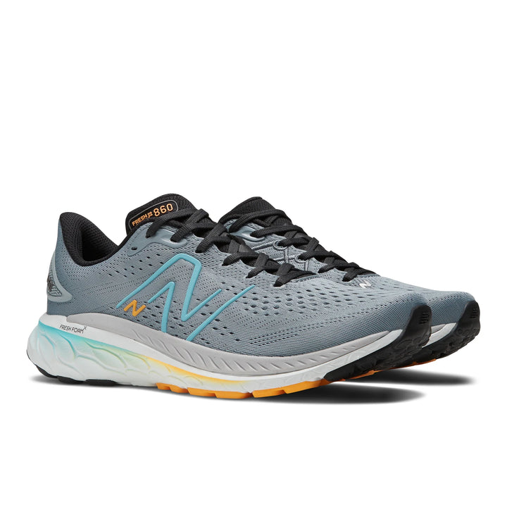 New Balance Mens 860v13 - Steel/Summer Aqua/Hot Marigold - Stability