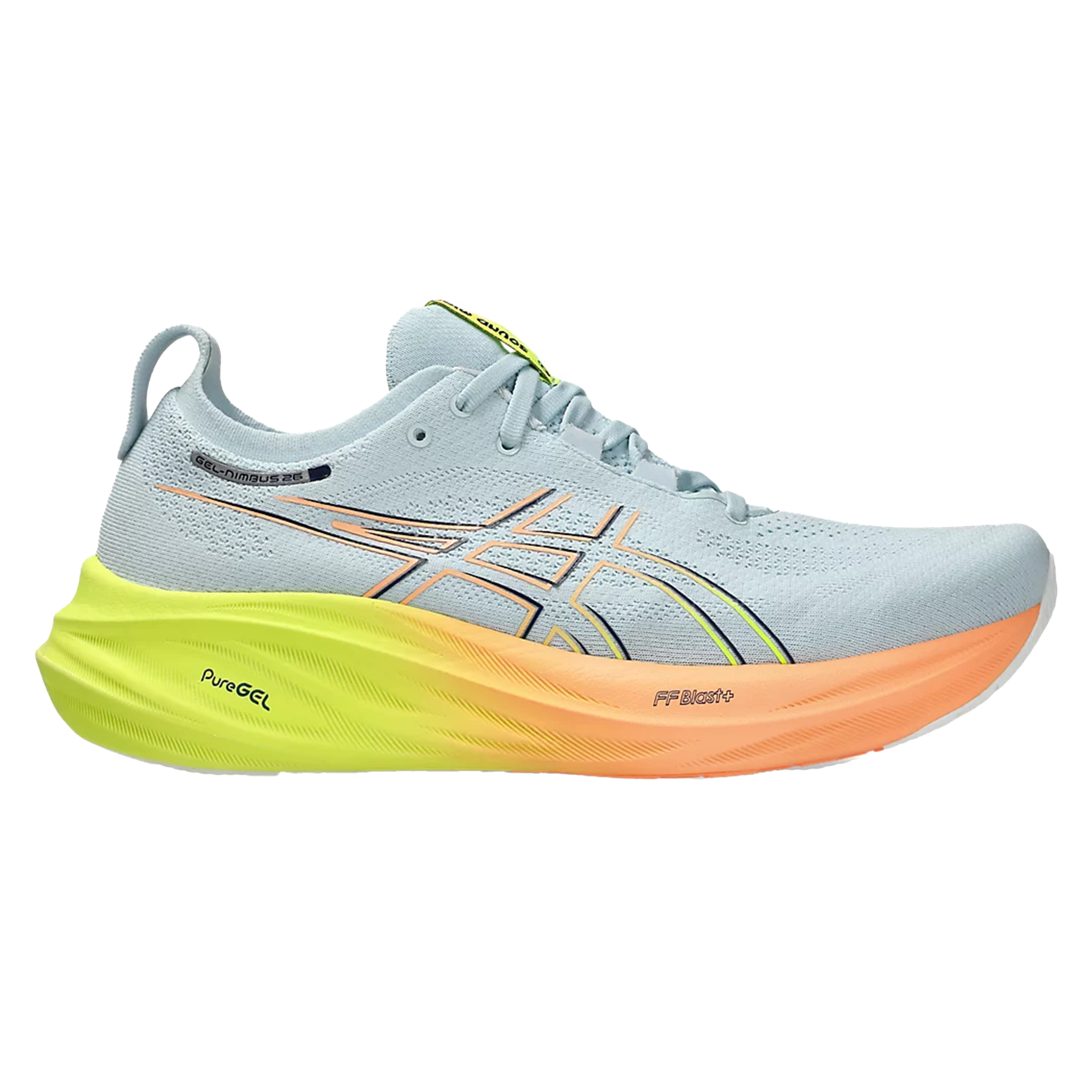 Asics Mens Gel Nimbus 26 Paris - Cool Grey/Safety Yellow - Neutral