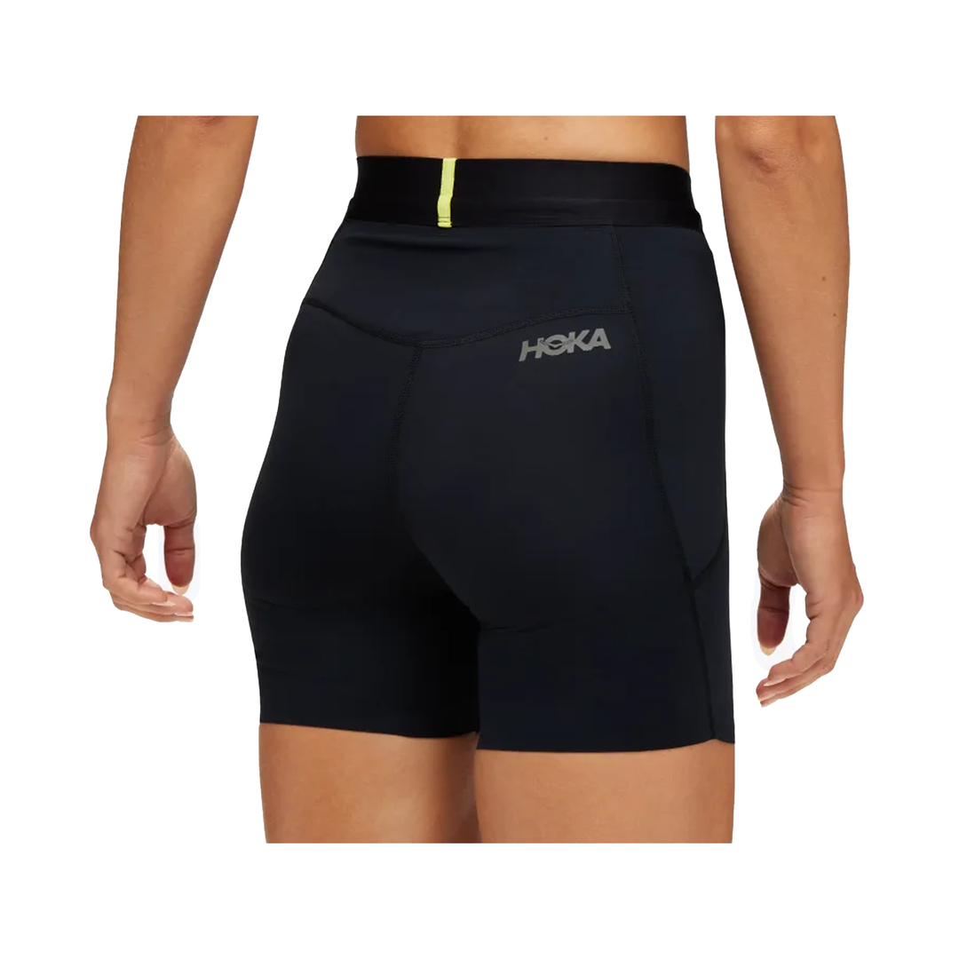 Hoka Womens Novafly 6 inch Knit Short- Black