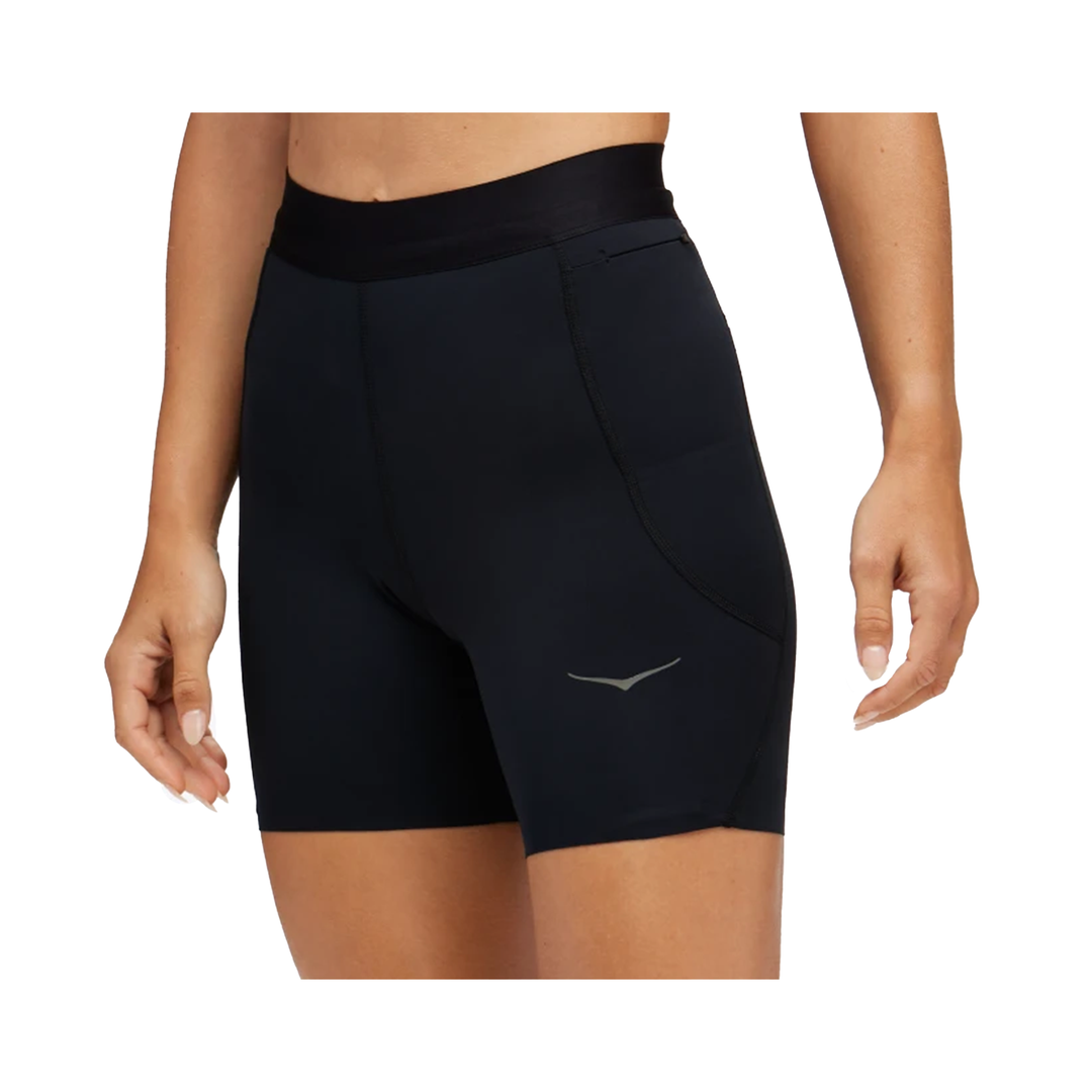 Hoka Womens Novafly 6 inch Knit Short- Black