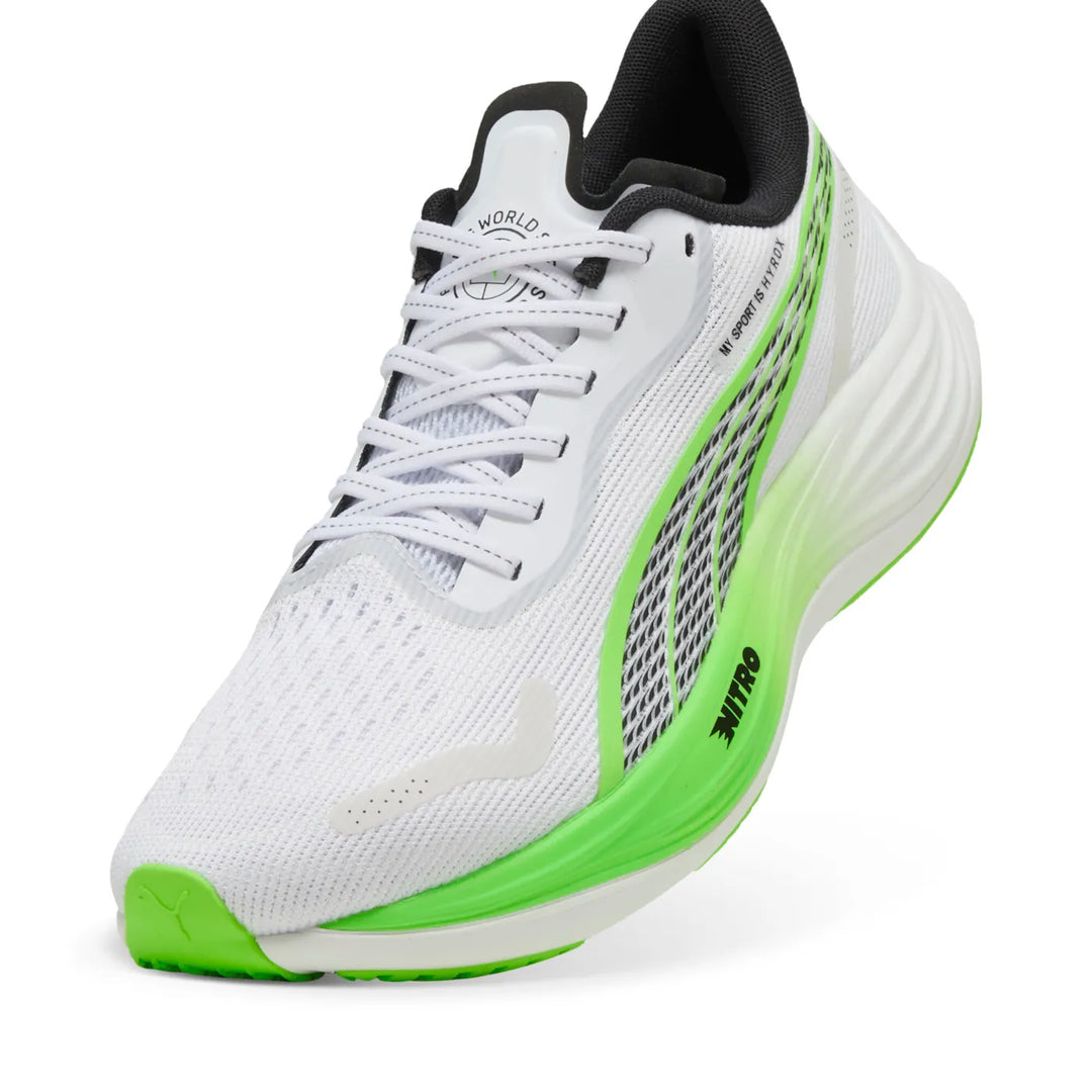 Puma Mens Velocity NITRO 3 Hyrox - Puma White/Green Glare - Neutral - SS25