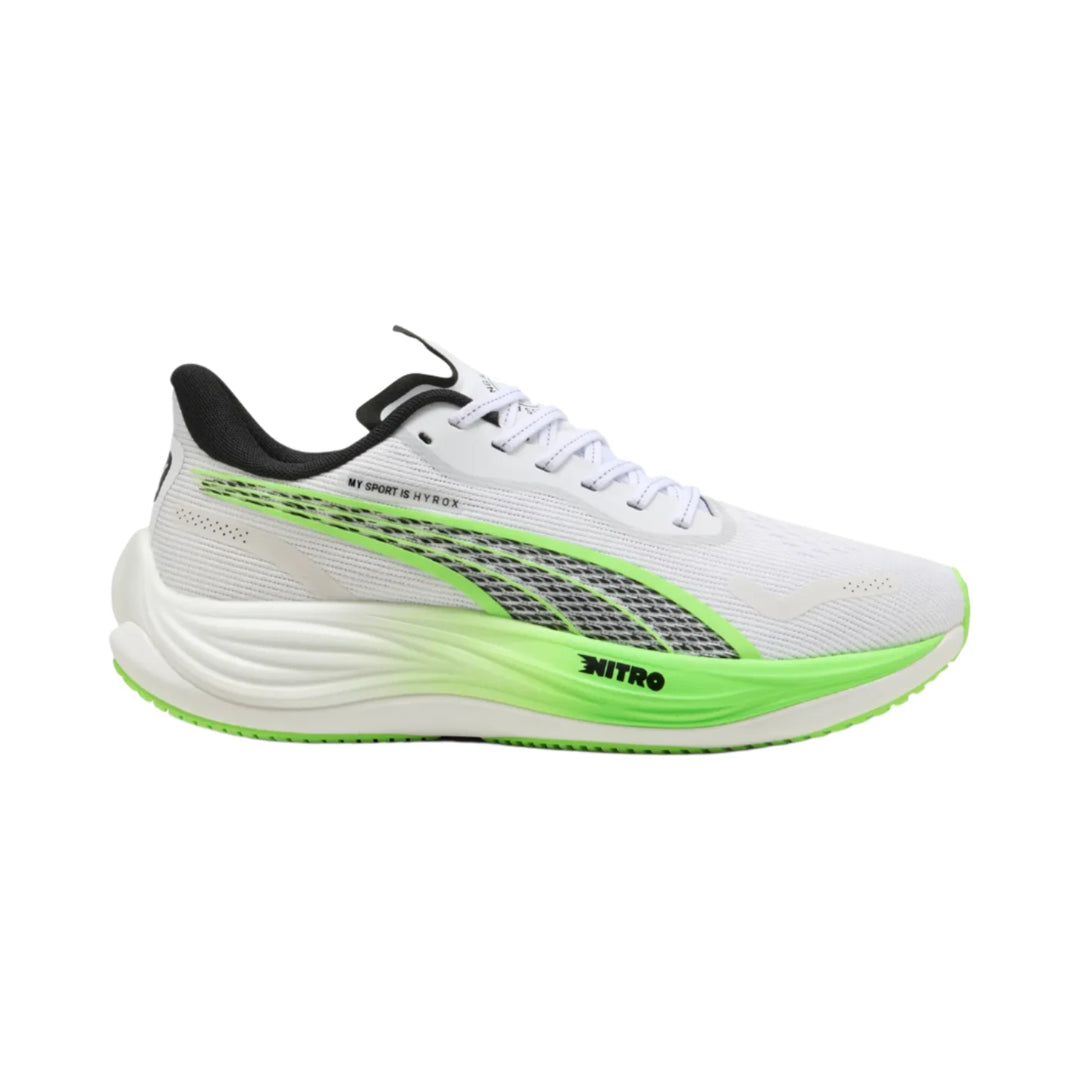 Puma Mens Velocity NITRO 3 Hyrox - Puma White/Green Glare - Neutral - SS25