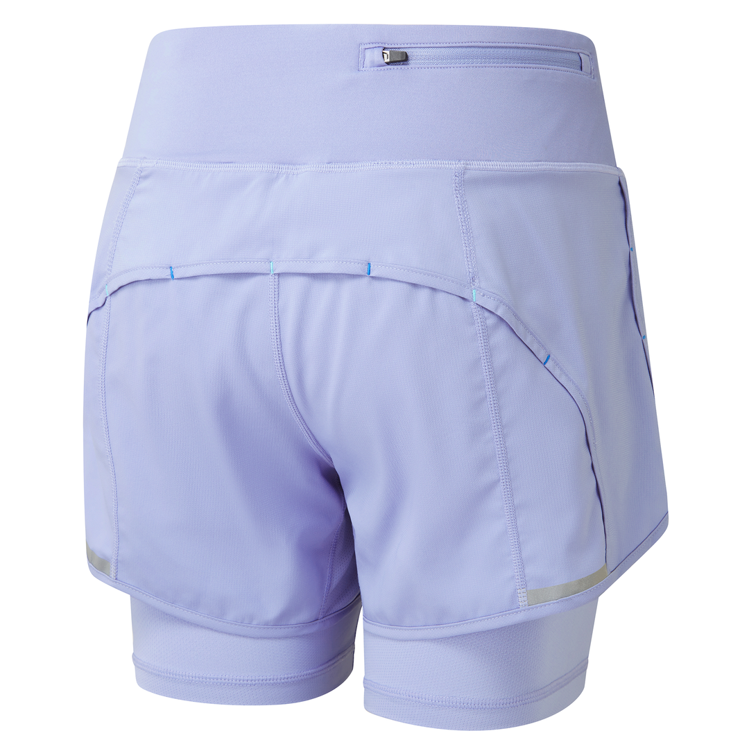 RonHill Womens Tech 4.5" Twin Short - Dark Periwinkle/ Aquamint