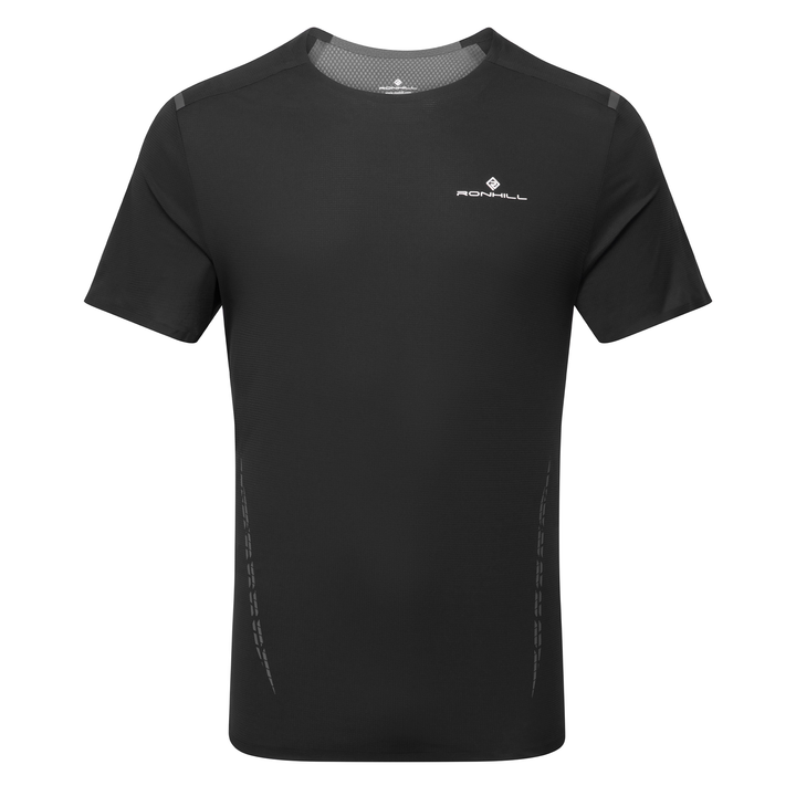 RonHill Mens Tech Race S/S Tee - Black/Artemis