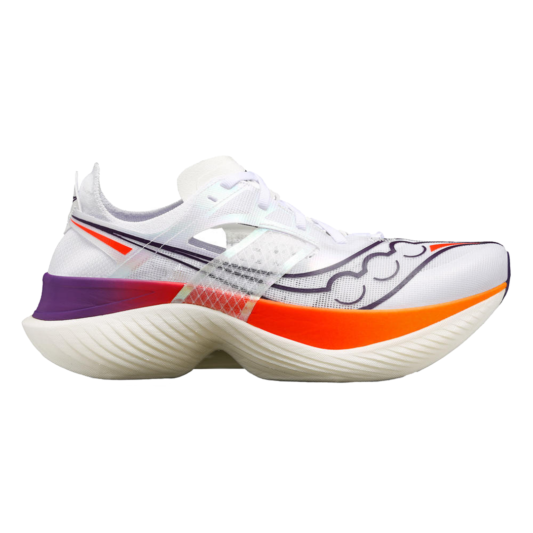 Saucony Womens Endorphin Elite - White/Vizired - Neutral