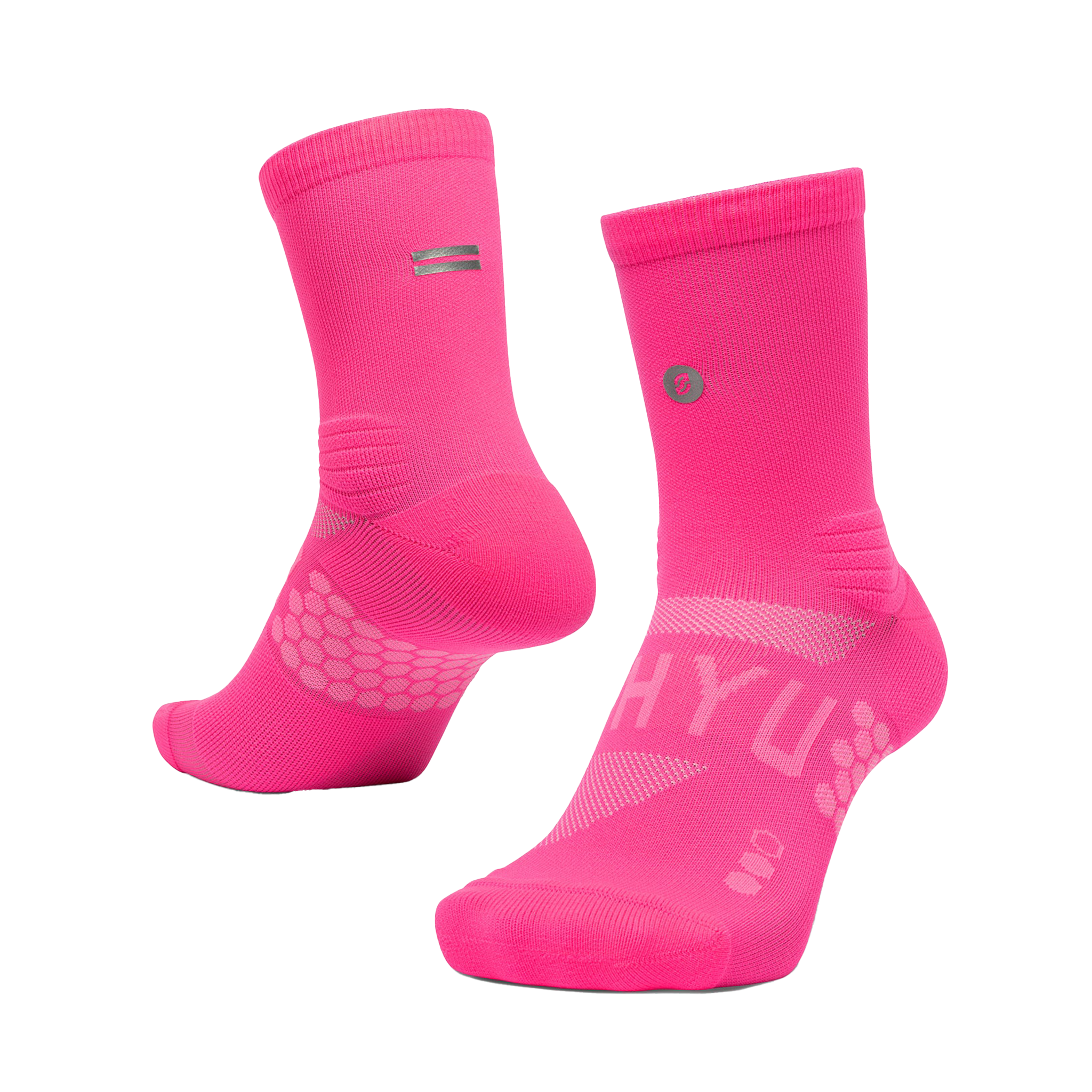 SHYU Racing Quarter Crew Socks - Pink/Pink/Pink