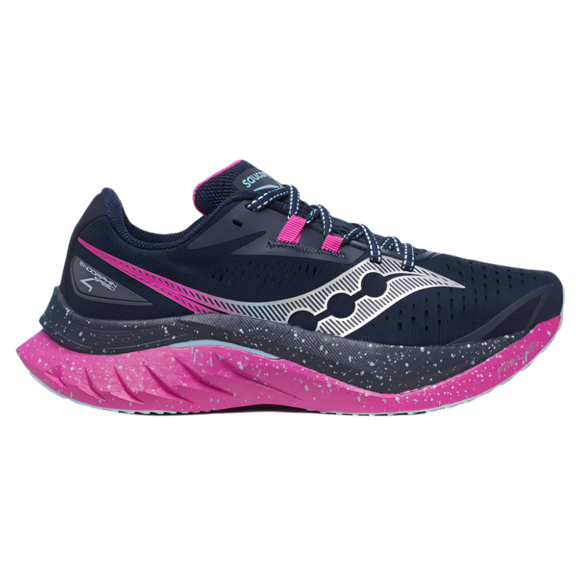 Saucony Womens Endorphin Speed 4 - Navy/Fuchsia - Neutral - SS25