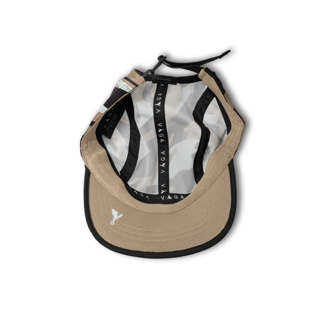 Vaga Limited Print Cap - Black/Taupe/Mist Blue