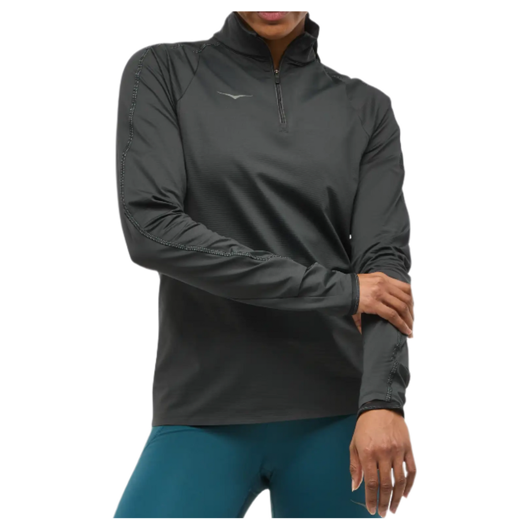 Hoka Womens Glidetech Quarter Zip - Black