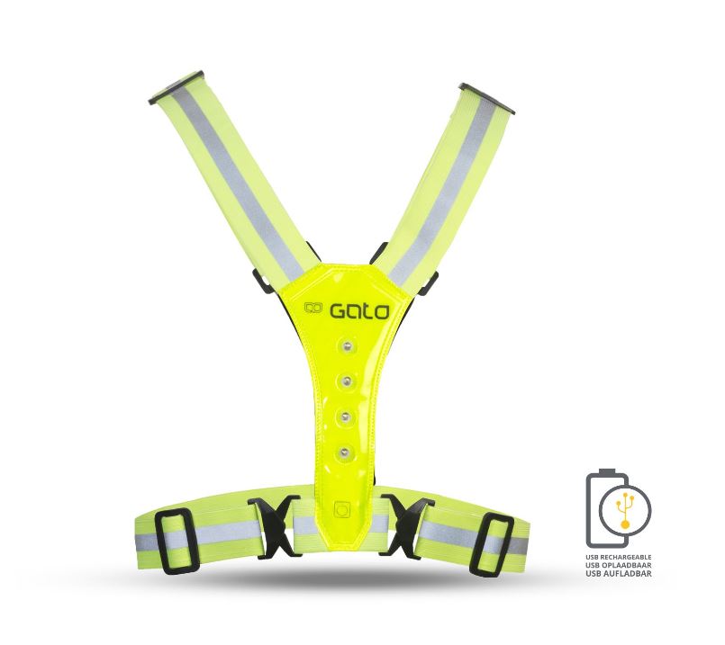 Gato LED Vest USB - Neon Yellow